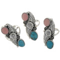 Sleeping Beauty Turquoise Pink Coral Rings 22162