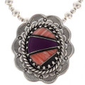 Inlaid Southwest Silver Pendant 25552