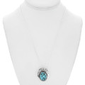 Turquoise Sterling Silver Navajo Pendant 29178