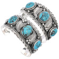 Real Turquoise Cuff Bracelet High Grade Spiderweb Stones 25113