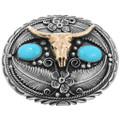 Navajo Longhorn Belt Buckle 17579