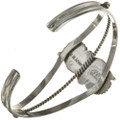 Sterling Twist Wire Turquoise Bracelet 23296