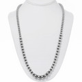 Sterling Silver Stamped Bead Navajo Desert Pearl Necklace 24805