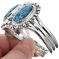 Spiderweb Turquoise Sterling Silver Cuff 20926