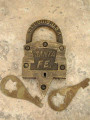 Old Western KEEN KUTTER LOCK and KEYS, Movie Props 1