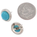 Southwest Turquoise Silver Post Earrings 26311