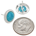Southwest Turquoise Silver Post Earrings 26311