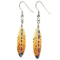 Hand Painted Feather Dangle Earrings 29496