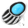 Matching Bear Paw Design Natural Turquoise Ring 26280