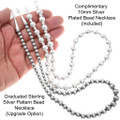 Turquoise Pendant Sterling Silver Bead Necklace Options 28678