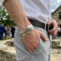 Turquoise Wave Bracelet Native American Made 13225
