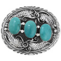 Turquoise Sterling Silver Belt Buckle 19241