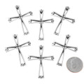 .925 Silver Dangle Charm Cross Pendant 35793
