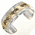 Kokopelli Gold Silver Bracelet Cuff 10782