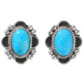 Matching Blue Turquoise Silver Earrings Jewelry Set 28913