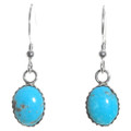 Turquoise Silver French Hook Earrings 28458