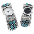 Navajo Turquoise Watch Timepiece Black or White 24527