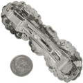 Hammered Silver Gemstone Hair Barrette 29347