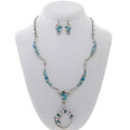 Inlaid Silver Turquoise Gecko Necklace 27949