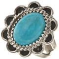Navajo Turquoise Silver Ladies Ring 28618