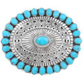 Natural Kingman Turquoise Belt Buckle 28252