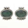 Malachite Silver Post Earrings 29083