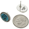 Navajo Turquoise Silver Post Earrings 28450