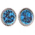 Turquoise Nugget Earrings Sterling Silver Studs 28450