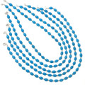 Turquoise Silver Navajo Bead Necklaces 30039