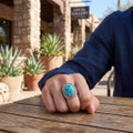 Southwest Turquoise Mens Ring 30134