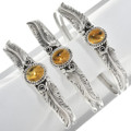 Yellow Gemstone Sterling Silver Bracelet 30292