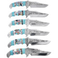 Turquoise Micro Inlay Handle Southwest Knife 30322