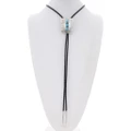 Hammered Silver Turquoise Bolo  33114