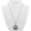Turquoise Sunface Pendant Chain Included 30754