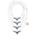 Sterling Silver Opal Eagle Necklace 30786