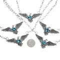 Western Eagle Pendant on Silver Link Chain 30793