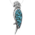 Turquoise Silver Pueblo Parrot Pendant 30912