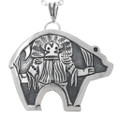 Ogre Kachina Silver Native American Pendant 31023