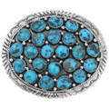 Sterling Silver Sleeping Beauty Turquoise Belt Buckle 31114