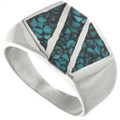 Western Turquoise Silver Ring 31210