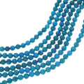 Round Bright Blue Turquoise Magnesite Beads 30847