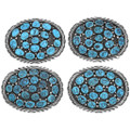 Arizona Turquoise Nugget Sterling Silver Belt Buckle 31263