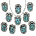 Western Turquoise Silver Pendants 31309