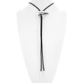 Silver Bear Western Bolo Tie Genuine Leather Cord 31699