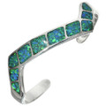 Inlaid Blue Opal Navajo Bracelet 31800