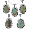 Green Turquoise Sterling Southwest Pendant 32020