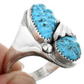 Large Size Carved Turquoise Ring 32188