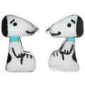 Zuni Inlay Turquoise Snoopy Earrings 32202