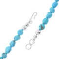 Beaded Turquoise Necklace with Silver Claw Centerpiece 32274