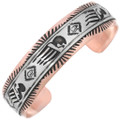 Copper Silver Overlay Bear Paw Cuff Bracelet 32839